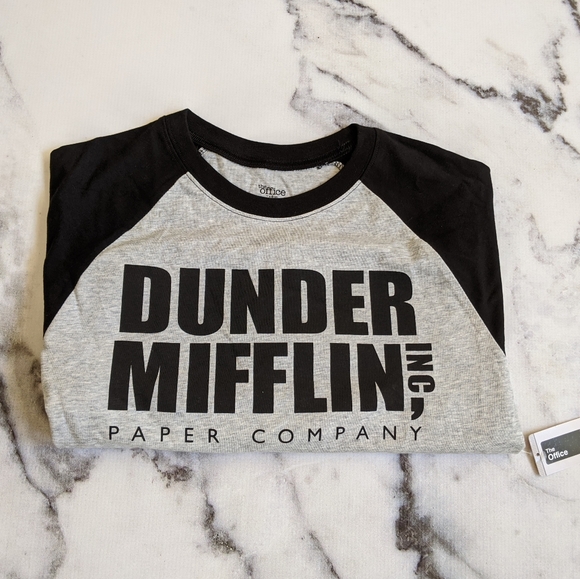 dunder mifflin baseball shirt